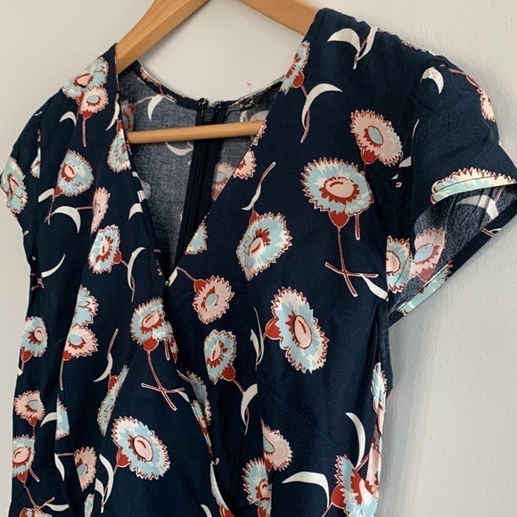 J. Crew Mercantile Floral Faux Wrap Dress Size 4 - Picture 6 of 17